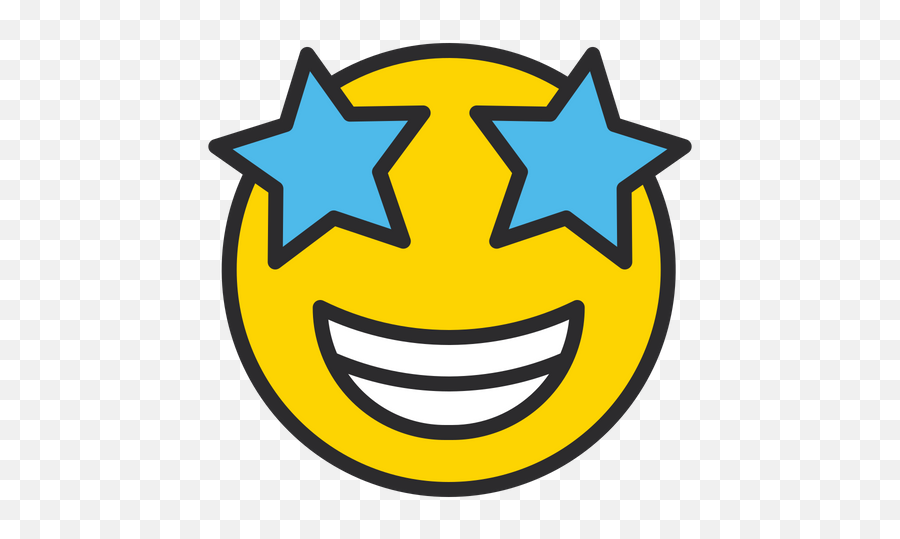 Star Struck Emoji Icon Of Colored Outline Style - Star Eyes Emoji Svg,Star Eye Emoji