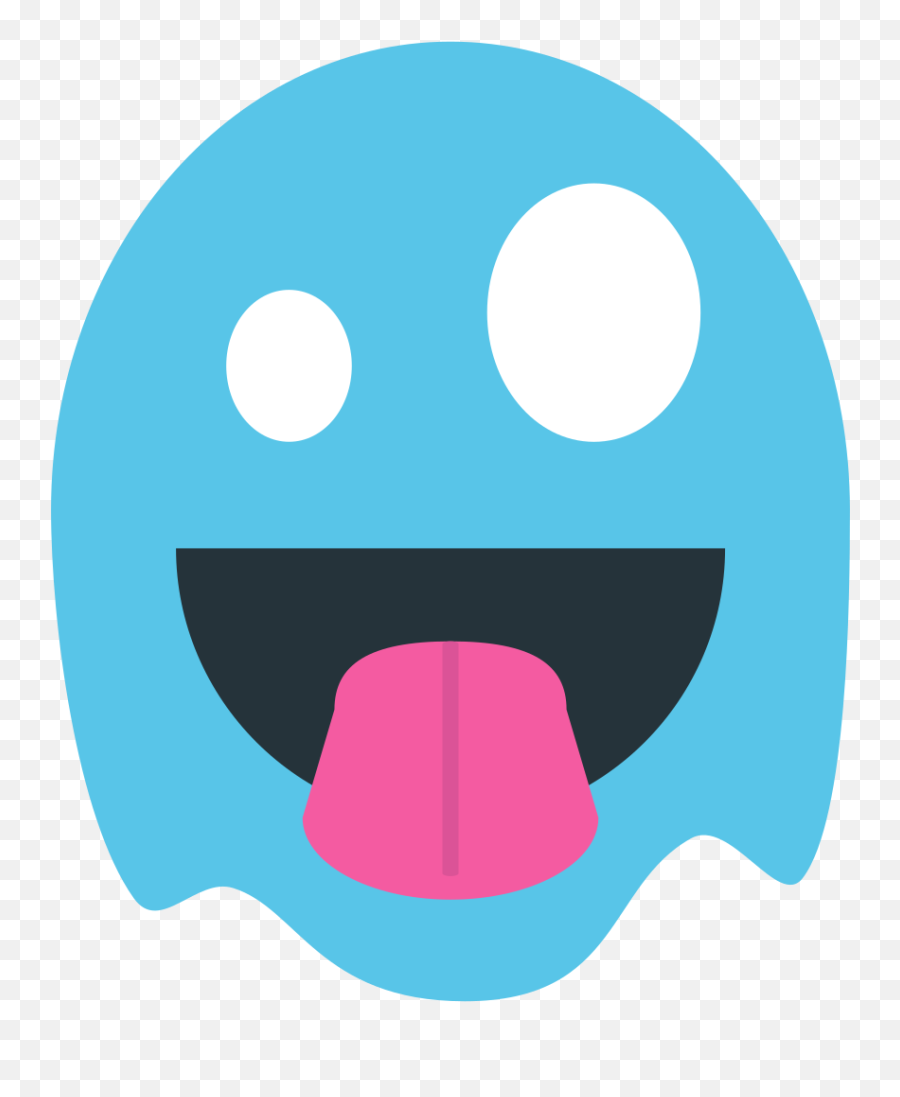 Emojione1 1f47b - Clip Art Emoji,Tounge Emoji