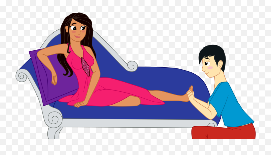 Massages Clipart Relaxing Massages Relaxing Transparent - Girl Massaging Feet Cartoon Emoji,Massage Emoji