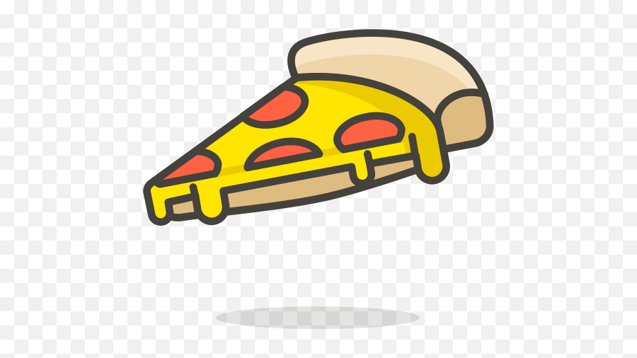 Pizza Emoji Icon Of Colored Outline Style - Imagenes De Pizza Flat Icon Png,Pizza Emoji Png