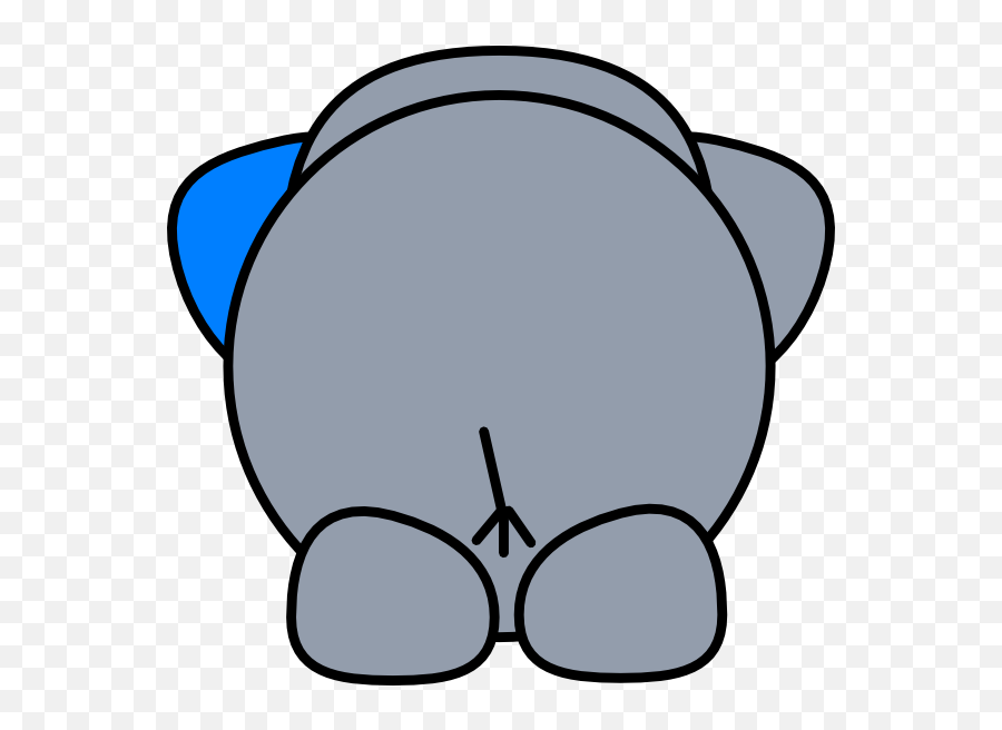 104 Butt Free Clipart - Draw An Elephant Butt Emoji,Emoji Butt