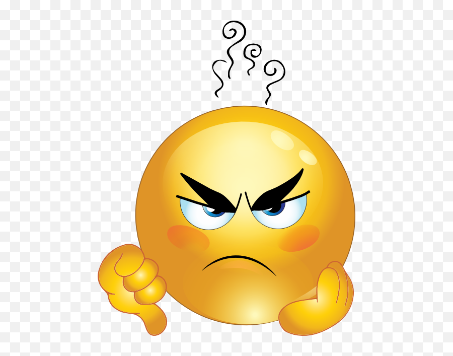 Angry Smiley Emoticon Clipart - Angry Emotion Emoji,Mad Emoticon