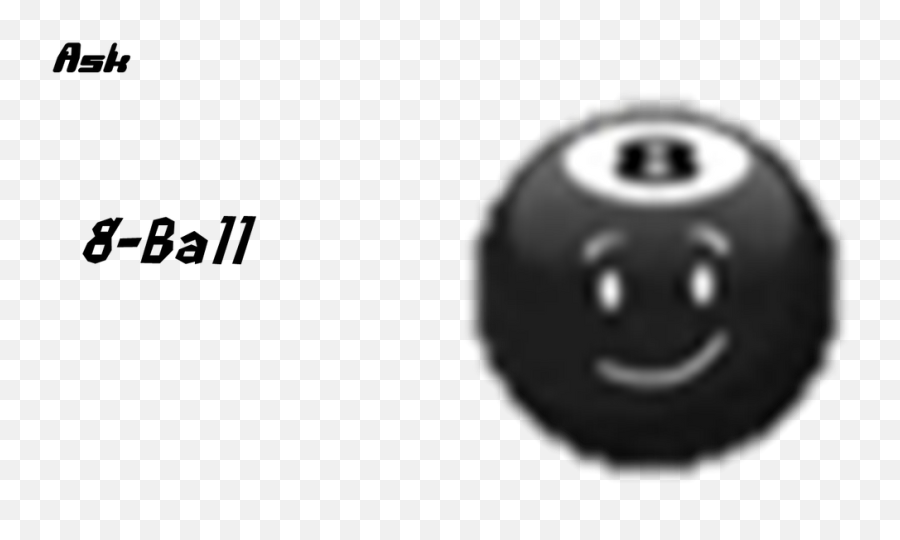 Ask 8 - Smiley Emoji,8 Ball Emoticon
