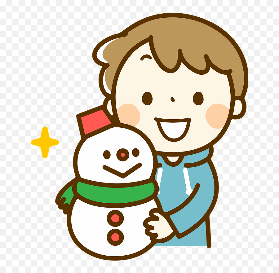 Child Boy Snowman Clipart - Student Raise Hand Cartoon Emoji,Snowman Emoticon