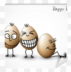 Funny easter eggs Wall Mural u2022 Pixers - We live to change Happy Easter Card Emoji
