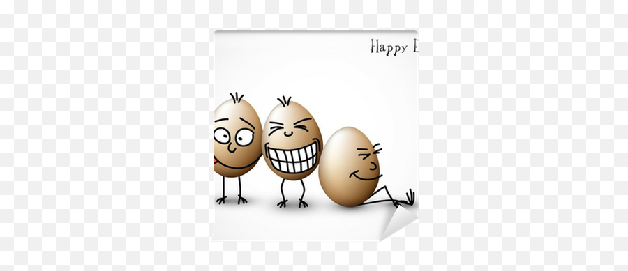 Funny Easter Eggs Wall Mural U2022 Pixers - We Live To Change Happy Easter Funny Card Emoji,Easter Egg Emoticon