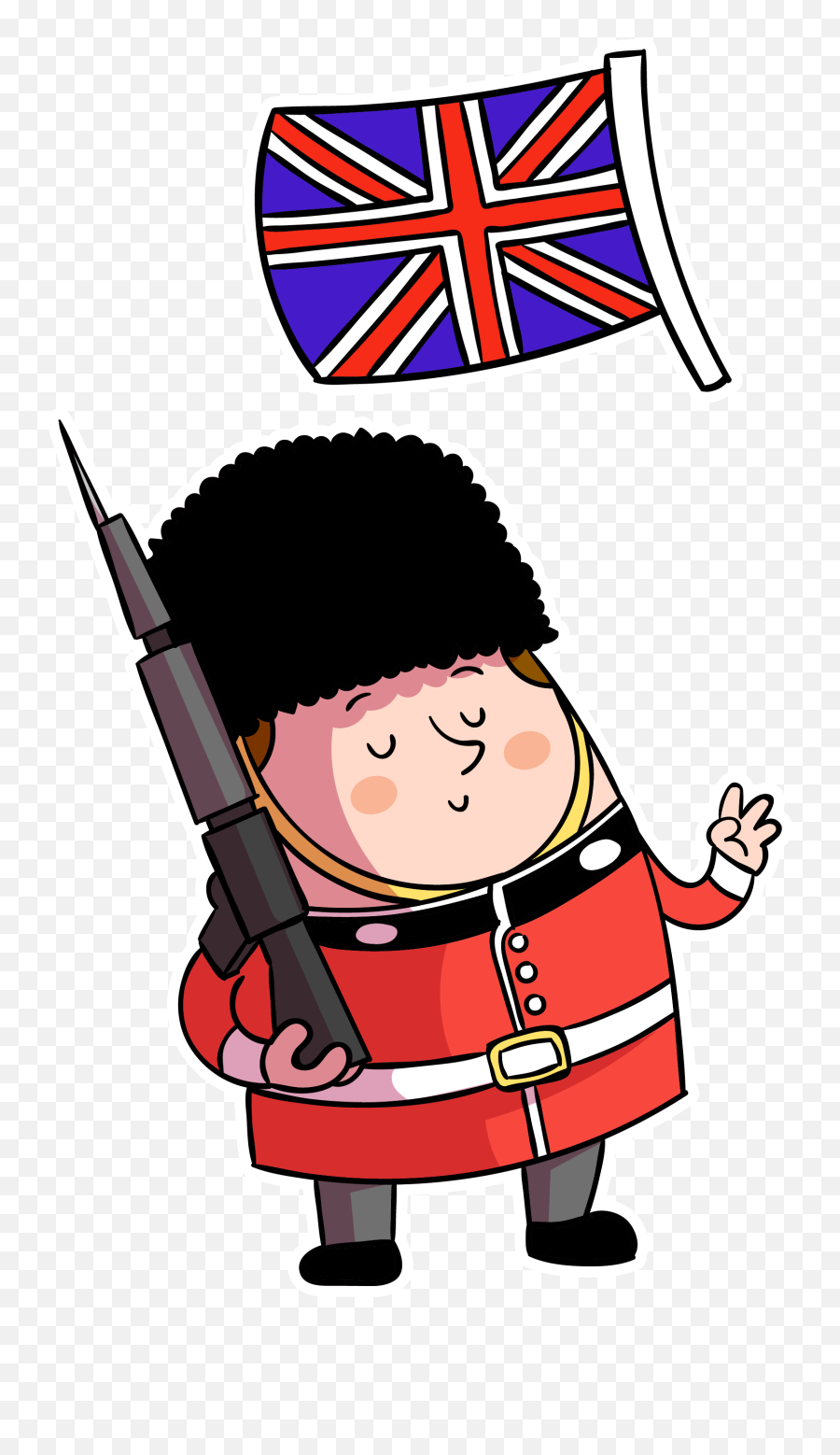 Cartoon Uk Flag Png Clipart - Britain Flag Cartoon Emoji,Emoji British Flag Plane French Flag