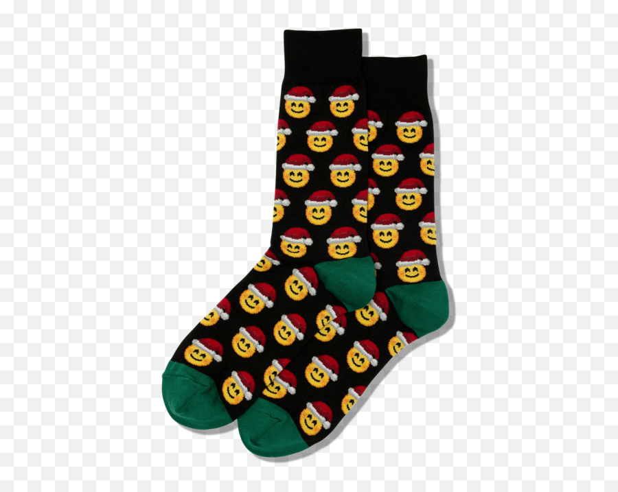 Download Santa Smile Emoji Socks - Emoji Socks,Emoji Stocking