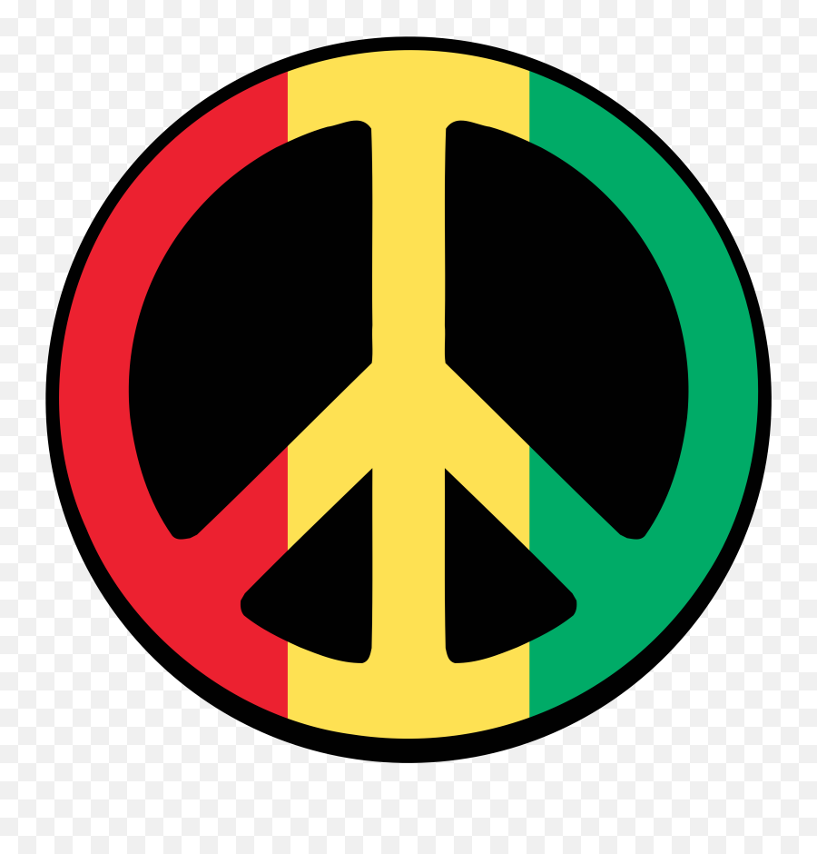 Peace Sign Logos - Peace Sign Red Yellow Green Emoji,Peace Emoticon
