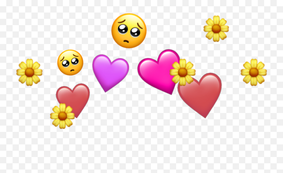 Emoji Cute Heart Krone Kranz Sticker By Lena - Happy,Cute Heart Emoji