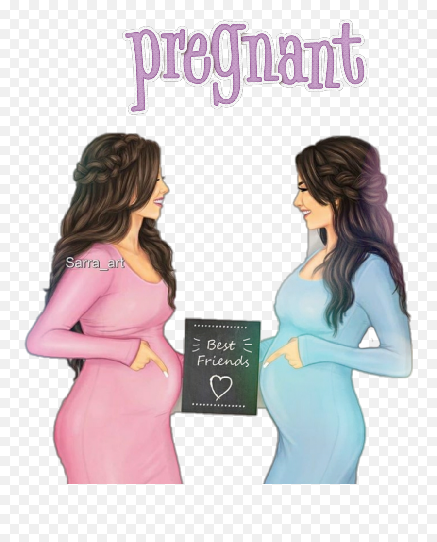 Pregmant Best Friends Story Sticker By Lioz - For Women Emoji,Pregnant Woman Emoji
