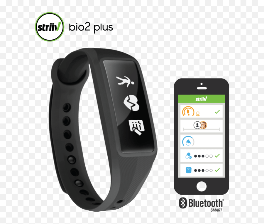 Striiv Fusion Bio2 Plus Fitness Smartwatch With Heart Rate - Bluetooth Emoji,Spinning Heart Emoji