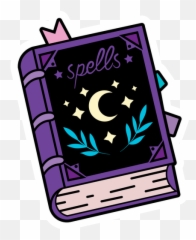 Purple Spellbook Sticker - Sticker Mania Fiction Emoji,Spray Paint Emoji