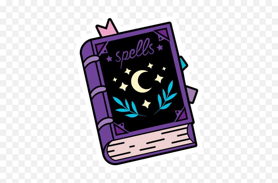 Purple Spellbook Sticker - Sticker Mania Fiction Emoji,Spray Paint Emoji