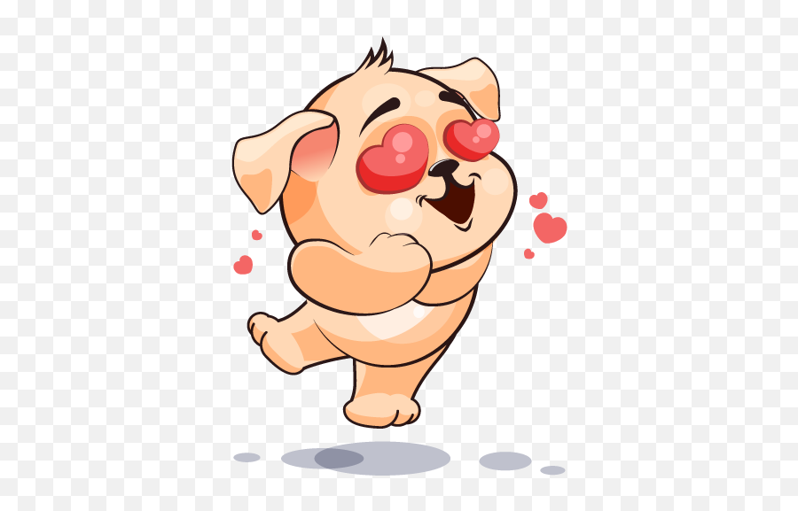 Adorable Dog Emoji Stickers By Suneel Verma - Illustration,Miss Piggy Emoji