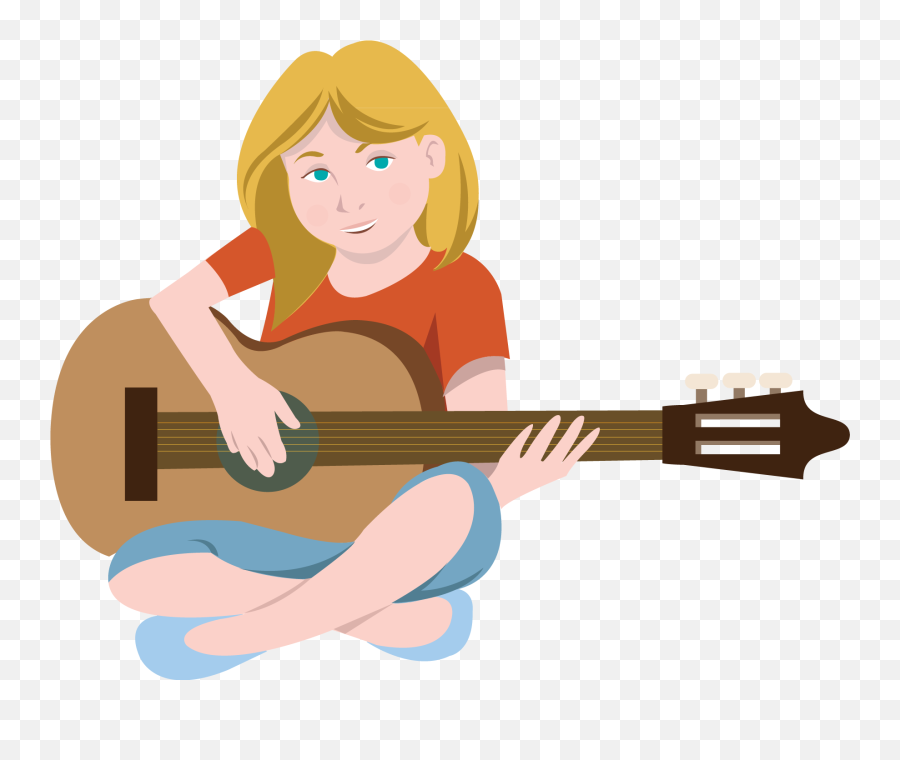 Ukulele Player Clipart - Clip Art Play Guitar Emoji,Ukulele Emoji