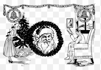 Santa Brings Christmas Presents Vector Image - Weihnachten Schulbilder Org Emoji