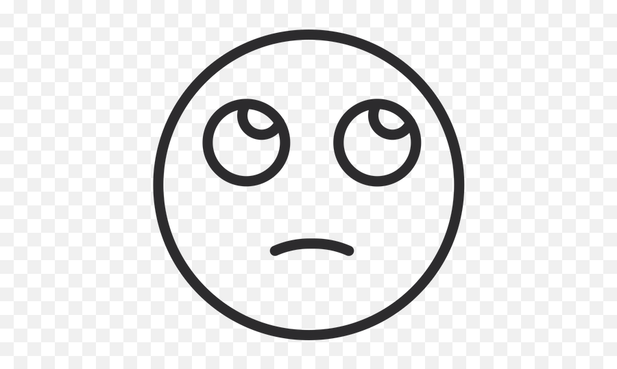 Face With Rolling Eyes Emoji Icon Of Line Style - Eye Roll Emoji White,Eye Roll Emoticon