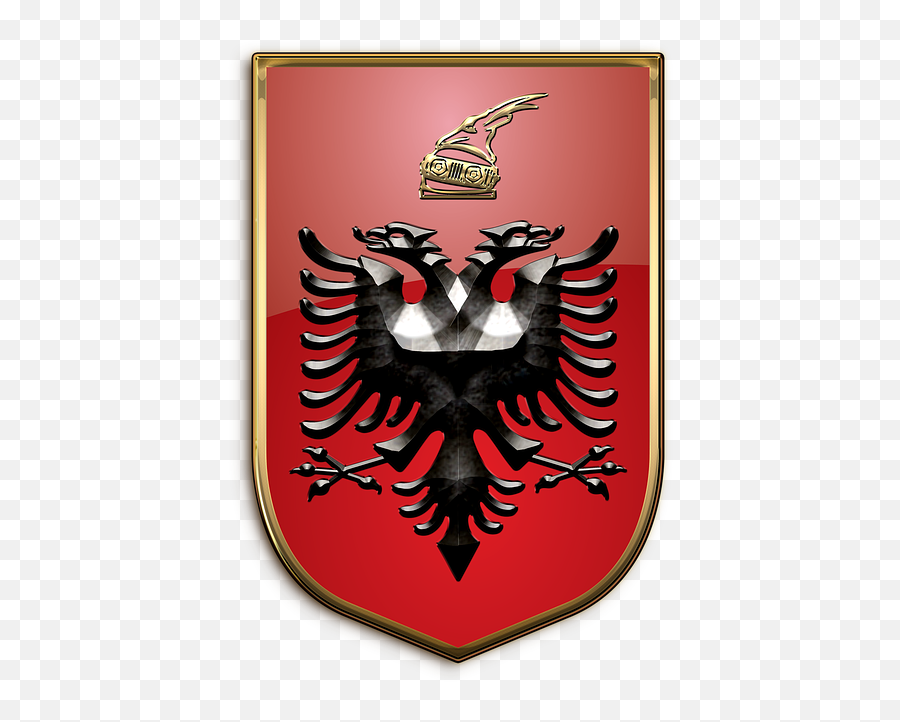 Albania Coat Of Arms Heraldry - Coat Of Arms Albania Emoji,Albanian Eagle Emoji