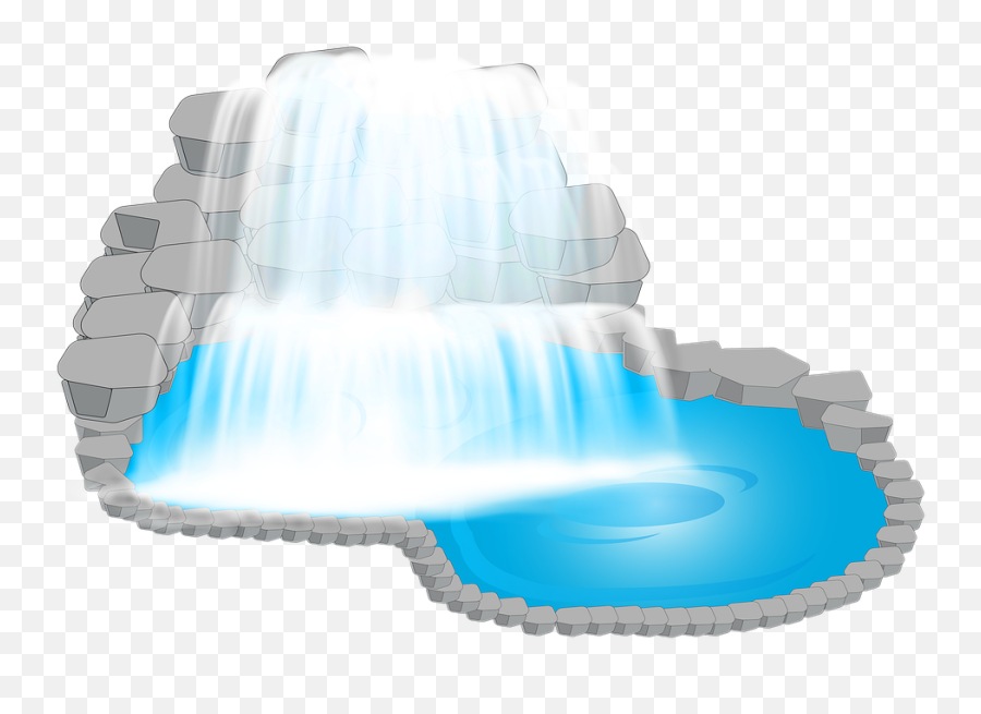 Pond Waterfall Lake - Fountain Emoji,Lily Pad Emoji