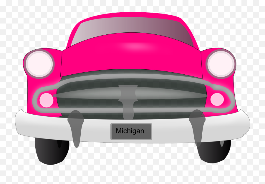 American Car Classic Car Car Pink Front - Front Car Png Cartoon Emoji,Fast Car Emoji