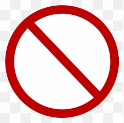 Red Circle Backslash No Symbol - Clipart Emoji