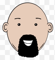 Man Face Cartoon Clip Art - Cartoon Bald Guy With Goatee Emoji,Bearded Emoji