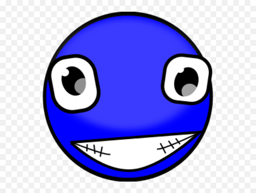 Creepy Smiley Face Clipart Smiley Clip - Blue Creepy Smiley Face Emoji,Creepy Emoticon