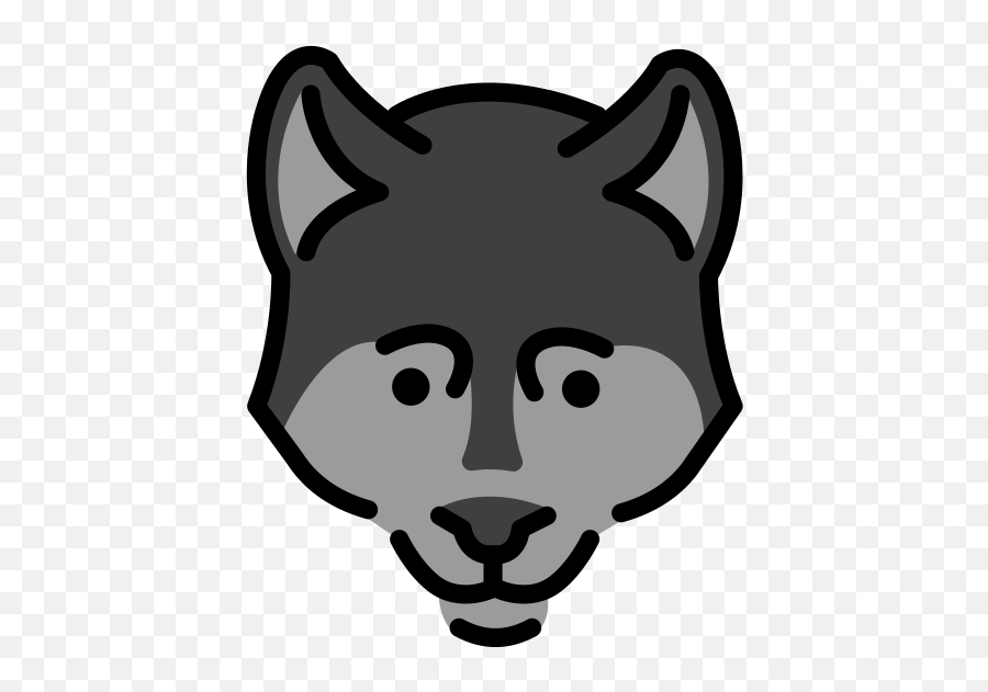 Wolf Face - Emoji Iphone Wolf,Emoji Wolf