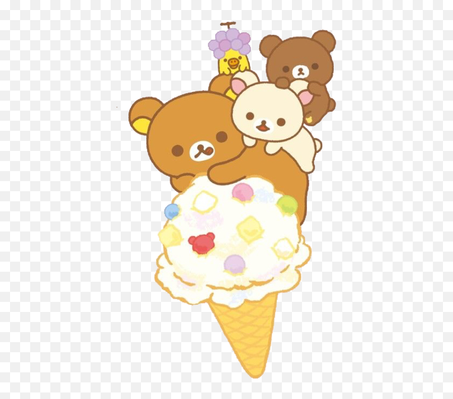 Largest Collection Of Free - Toedit Icecream Stickers On Picsart Rilakkuma Ice Cream Emoji,Ice Cream Emojis