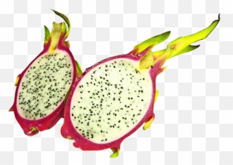 Transparent Dragon Fruit Clipart - Half Emoji