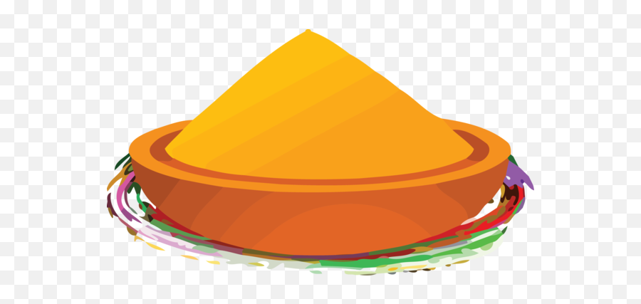 Holi Orange Yellow Hat For Happy Holi For Holi - 5522x3181 Clip Art Emoji,Sombrero Emoticon