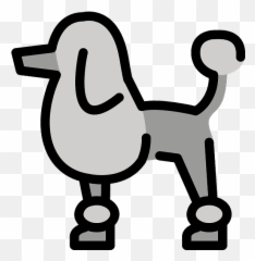 Poodle emoji clipart Free download transparent PNG Creazilla - Companion Dog
