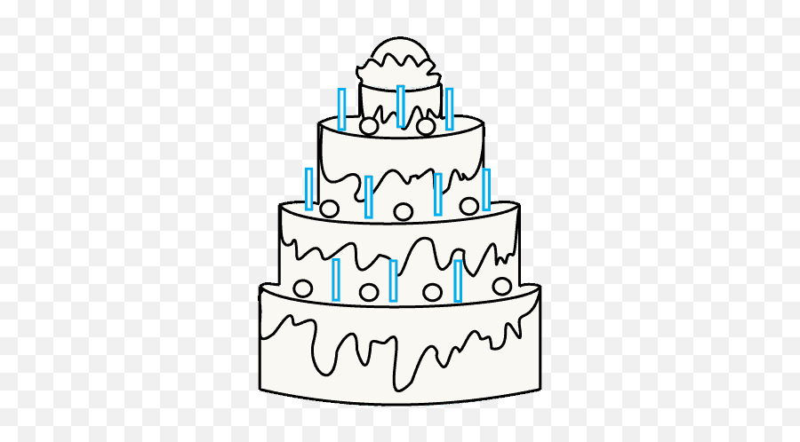 How To Draw A Cake - Birthday Cake Emoji,How To Make An Emoji Cake