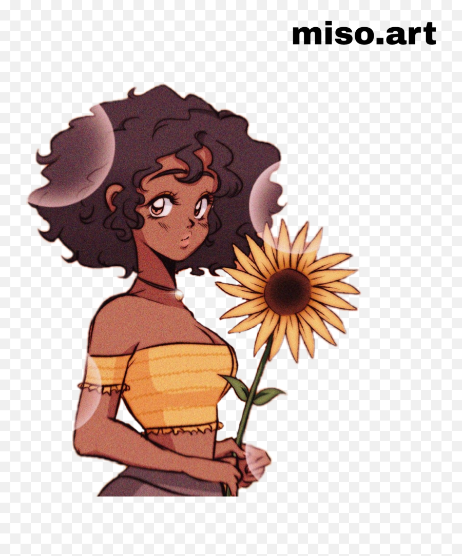 Flower Girl Stickers - Girl Cartoon Black Girl Emoji,Flower Girl Emoji