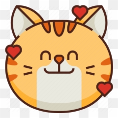 Cute cat emoticon emoji avatar hearts smileys - Download Iconfinder