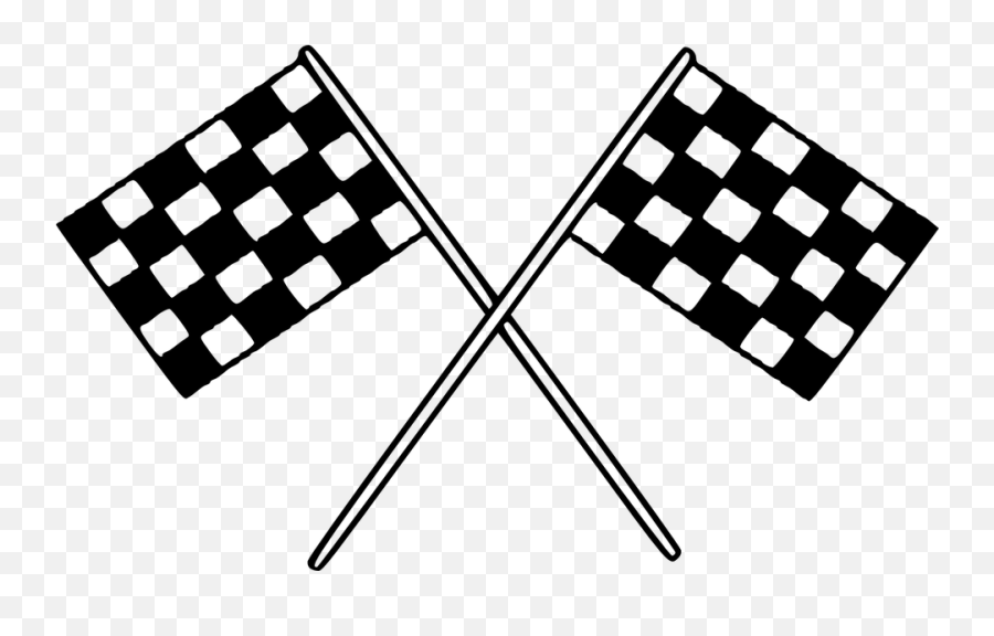 Flags Checkered Finish - Black And White Race Car Clipart Emoji,Race Flag Emoji
