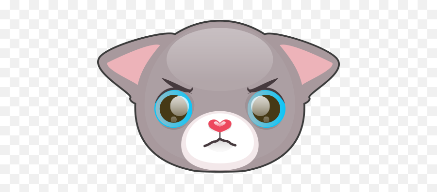 Cute Cat And Kitten Emoji - Cartoon,Cat Paw Emoji