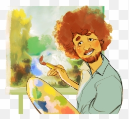 Paint Clipart Person Painting Paint - Painting Bob Ross Happy Accidents Emoji,Emoji Paintings