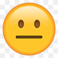 Neutral Face Emoji - Straight Face Emoji Png,Shrug Emoji