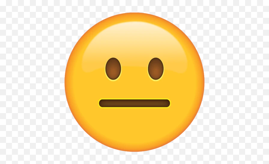 Neutral Face Emoji - Straight Face Emoji Png,Shrug Emoji