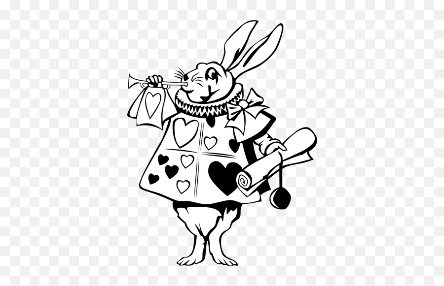 Vector Clip Art Of Rabbit From Fairy - Alice In Wonderland White Rabbit Clip Art Emoji,Fairy Tail Emoji