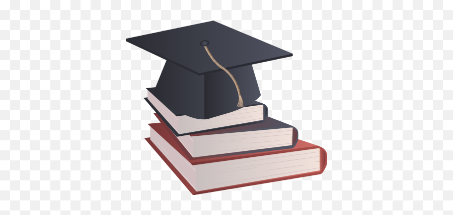 Graduation Hat Free Clip Art Of A - Graduation Cap And Books Clipart Emoji,Emoji Graduation