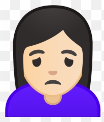 Download Download Svg Download Png - Sad Icon Female Person Emoji,Frowning Emoji