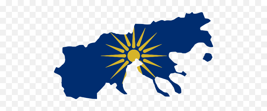 Flag - Macedonia Map With Greek Flag Emoji,Greek Flag Emoji