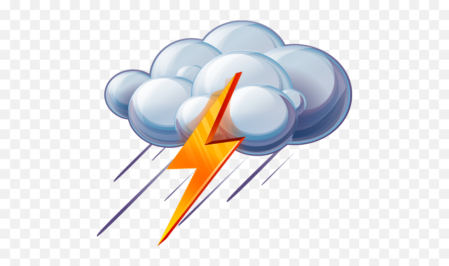 Thunder Icon - Rain And Thunder Clipart Emoji,Thunder Emoji