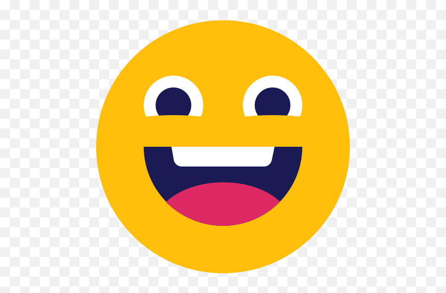 Happy Smiley Free Icon Of Emoji 1 - Excited Emoji Vector Png,Free Minions Emoticons