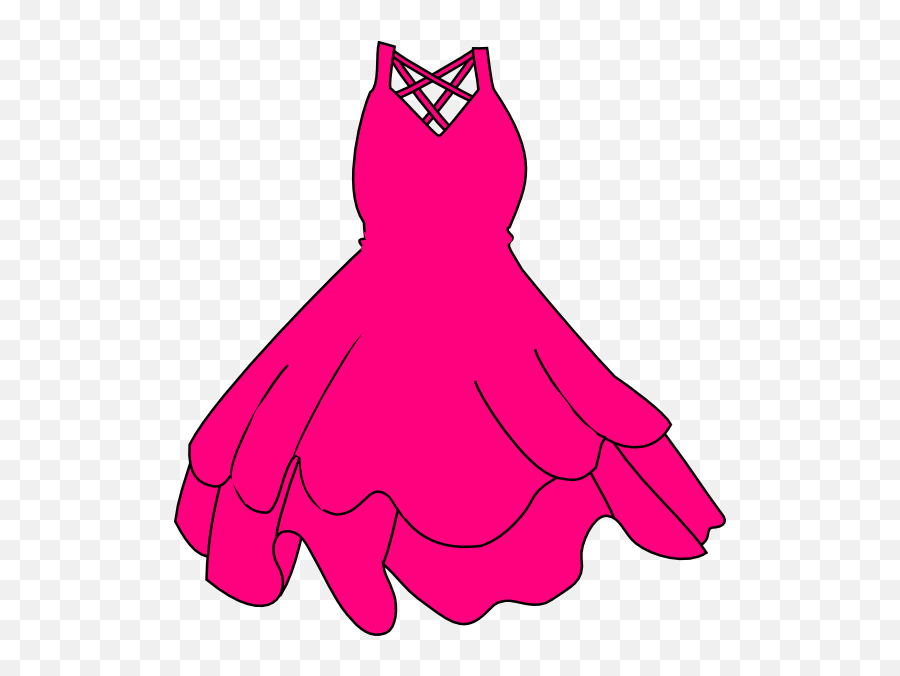 Dress Clipart Pink Dress Pink - Black Dress Clip Art Emoji,Pink Emoji Outfit