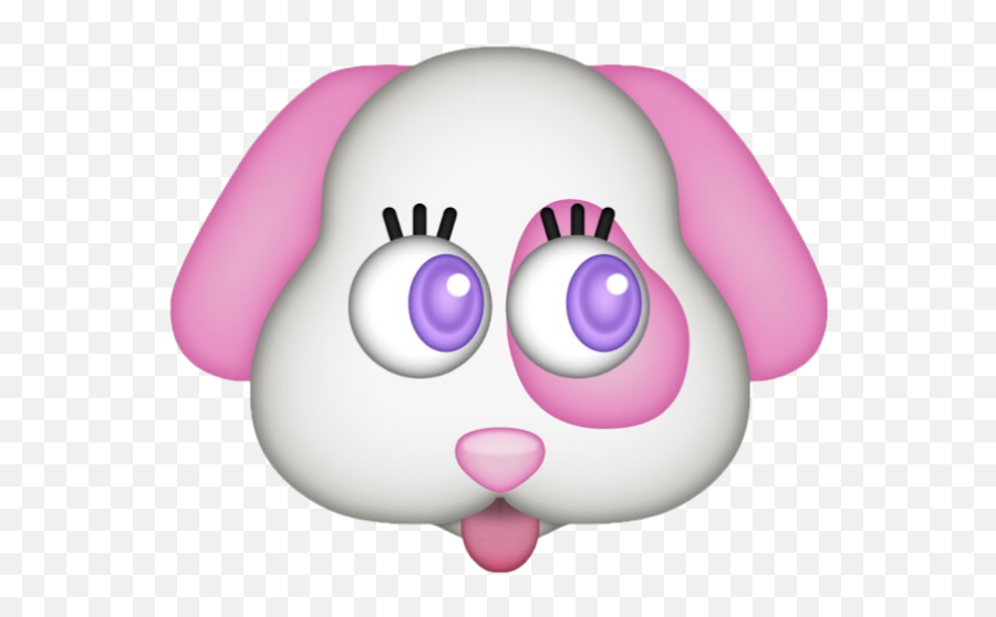 Cute Dog Pink Emoji Freetoedit - Clip Art,Cute Dog Emoji
