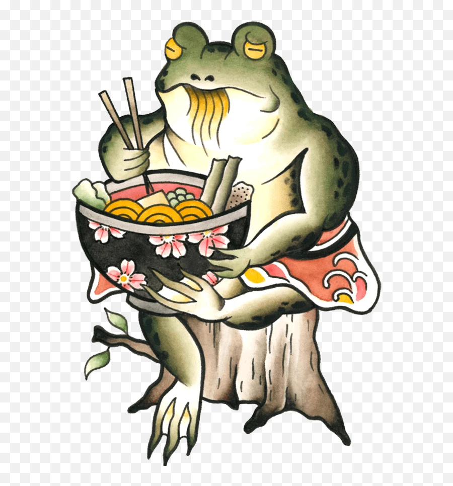 Ramen Frog T - Cartoon Emoji,Ramen Emoji
